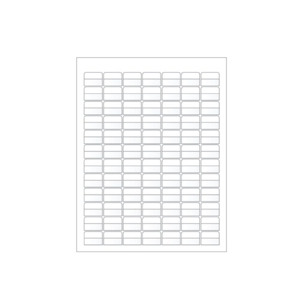 Laser Printer Label Sheet Sticker Paper - 1" W x 0.34" H , 840PK